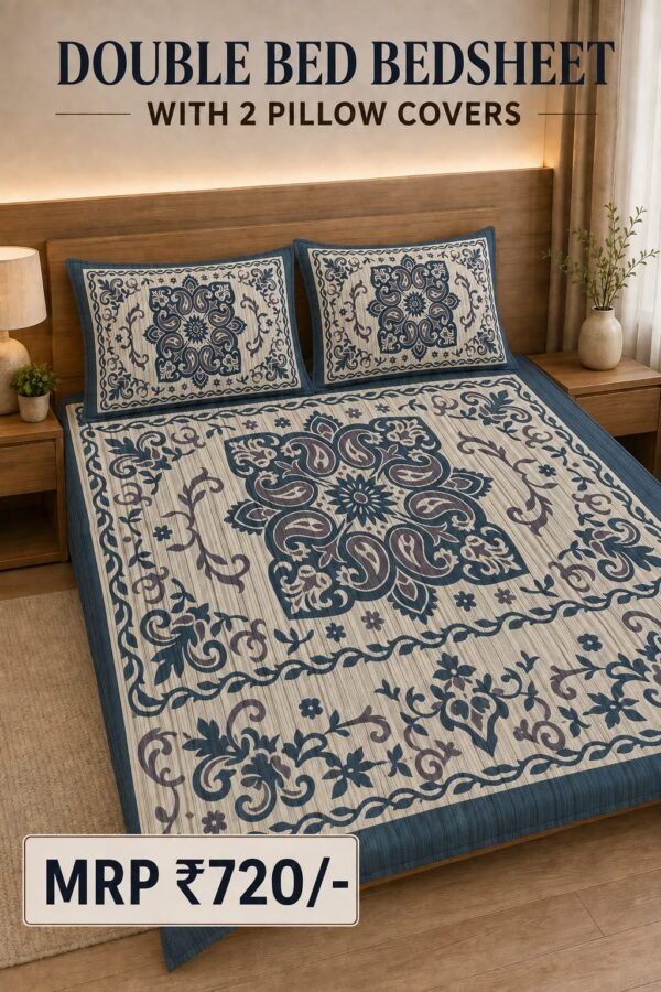 Double bedsheet with pillow cover