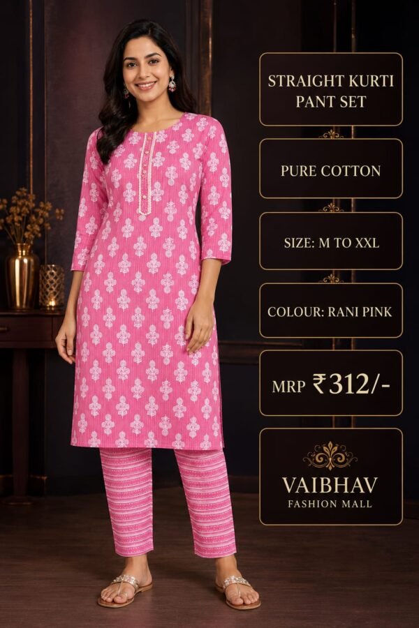 Straight Kurti pant set