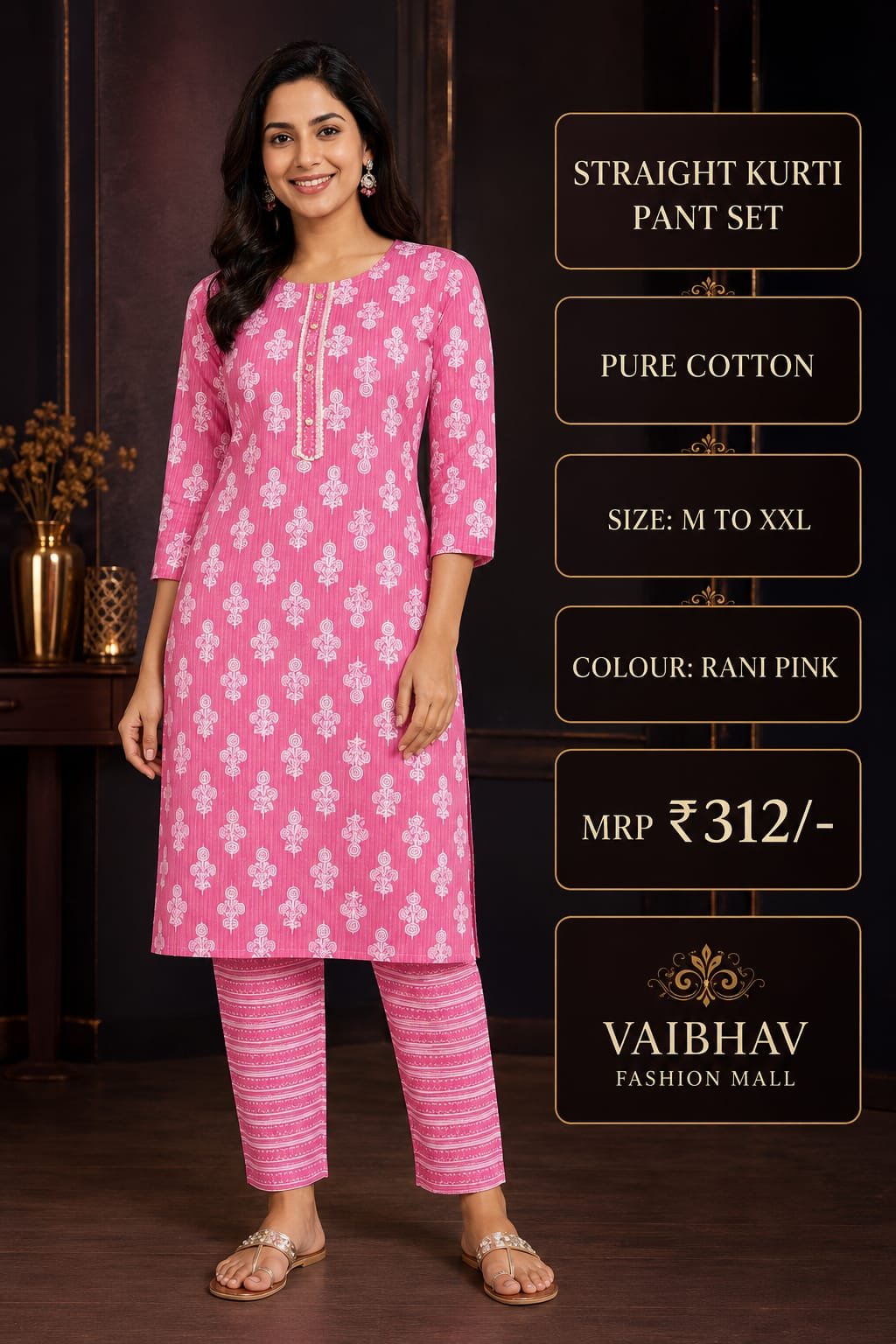 Straight Kurti pant set
