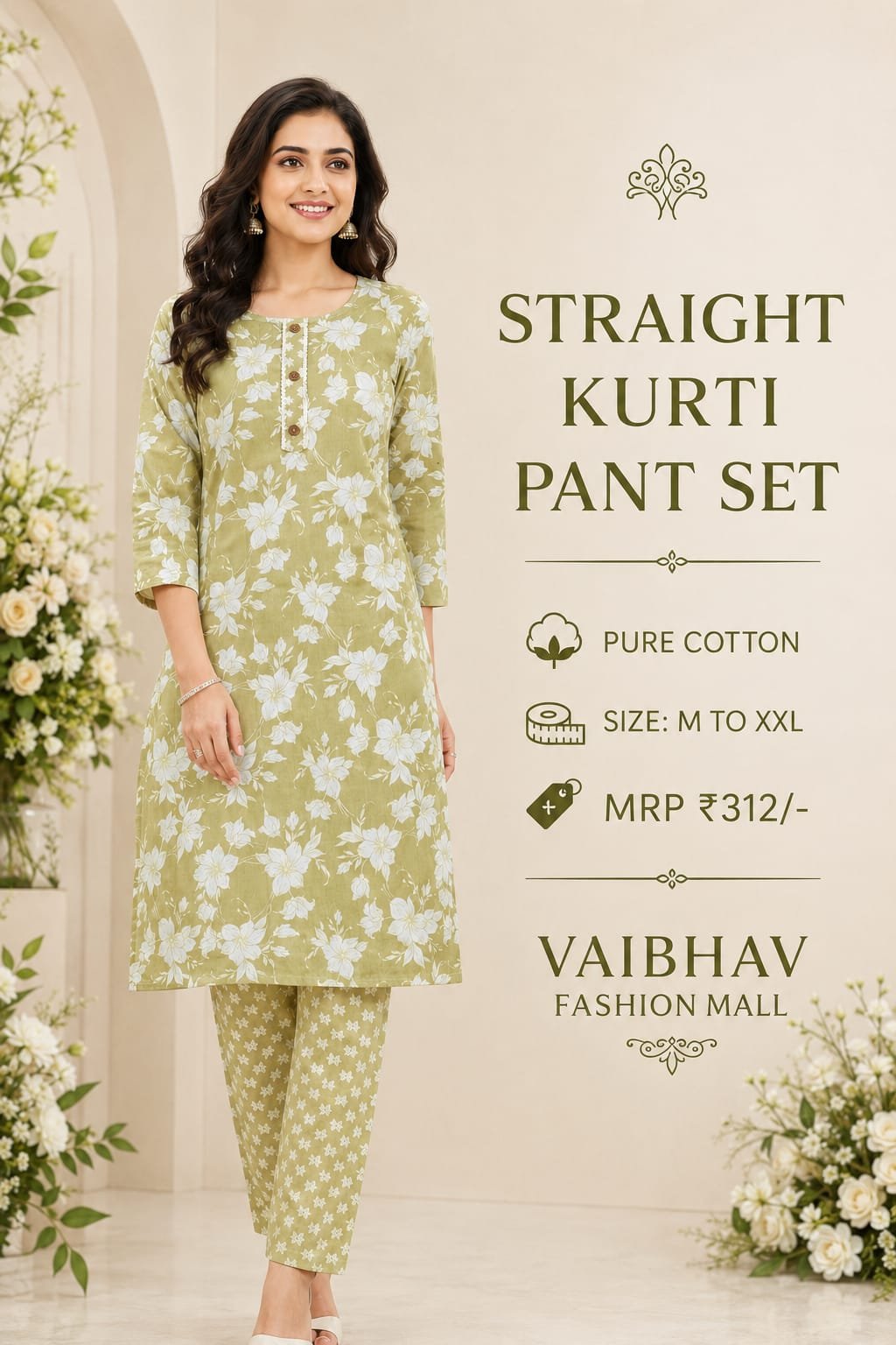 Straight Kurti pant set - Image 4