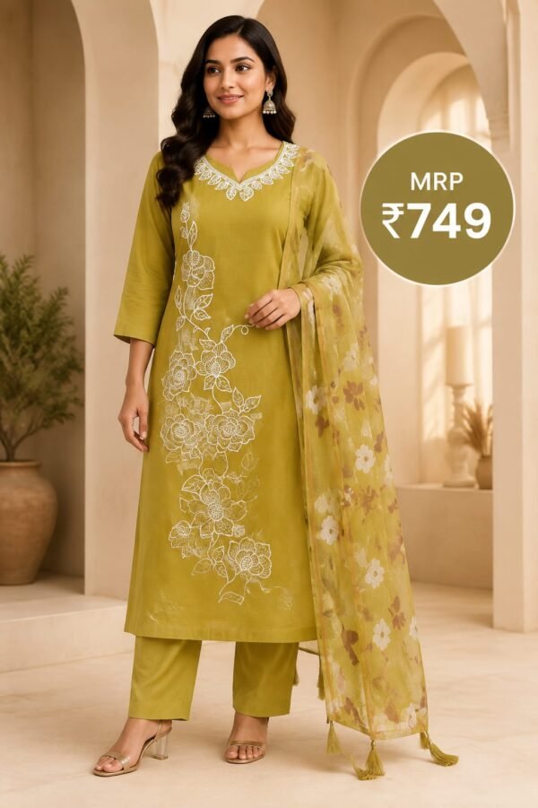 Kurti pant dupatta set