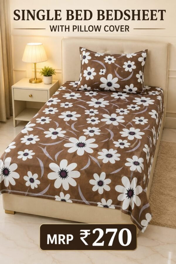 Single bedsheet with pillow