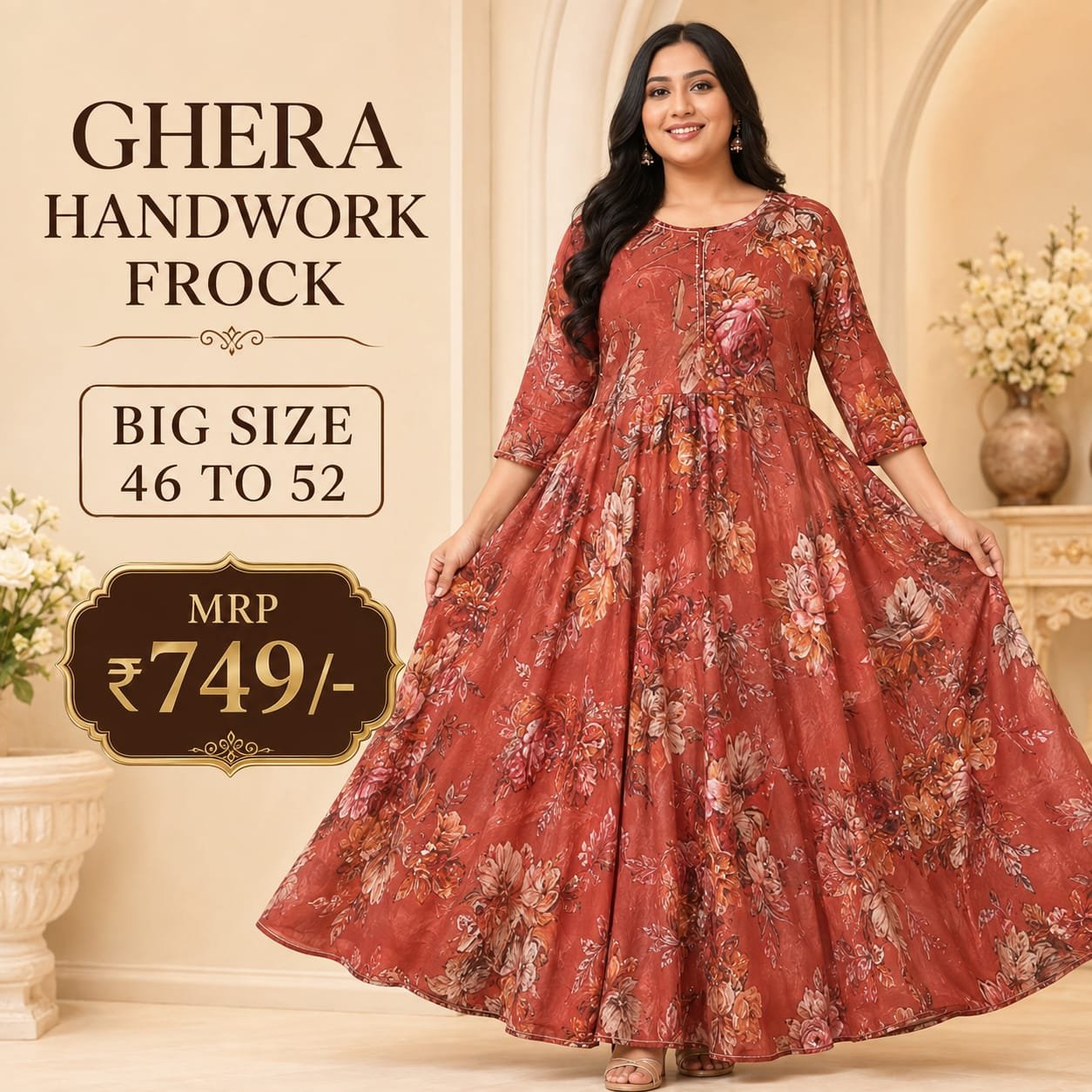 Ghera handwork frock