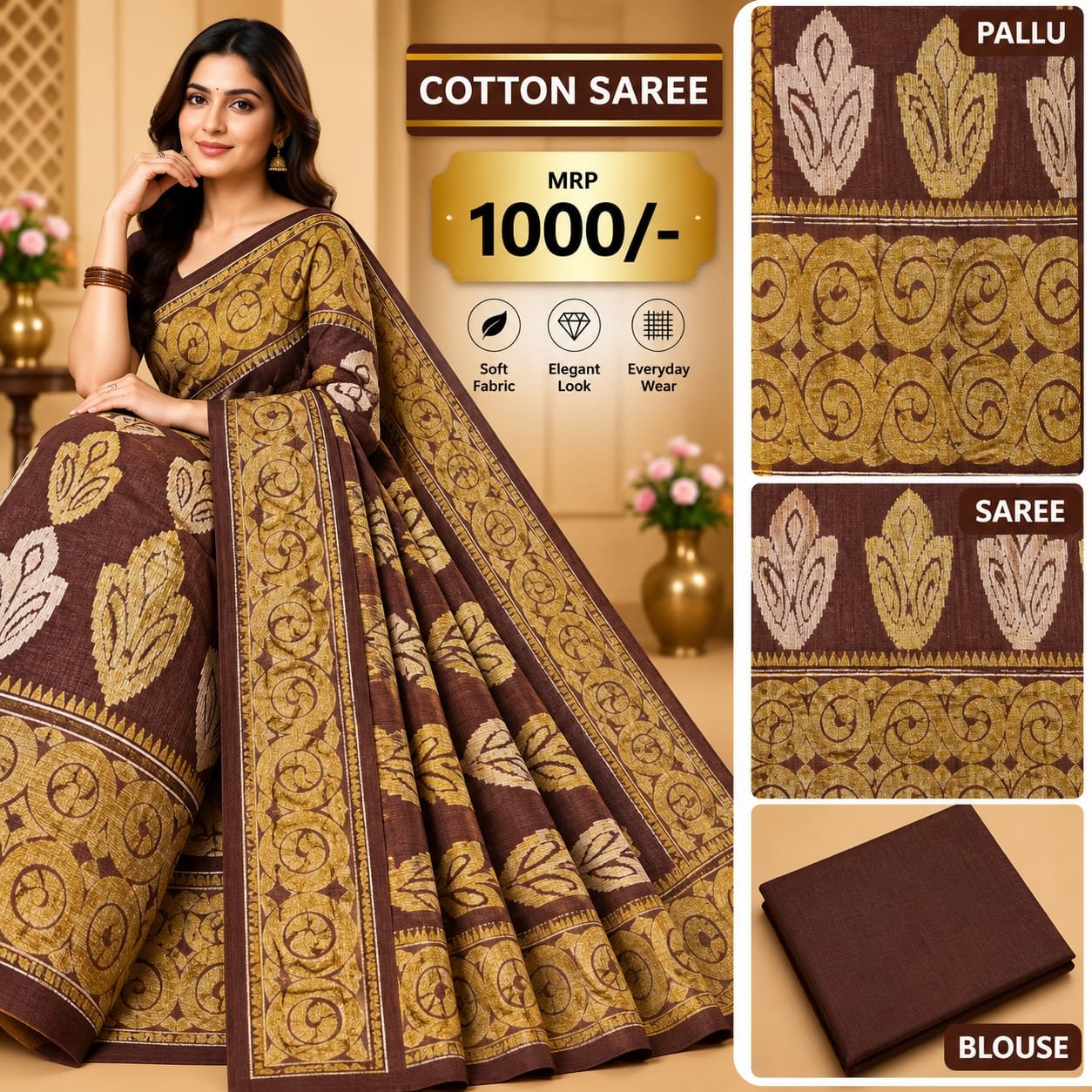 Cotton saree