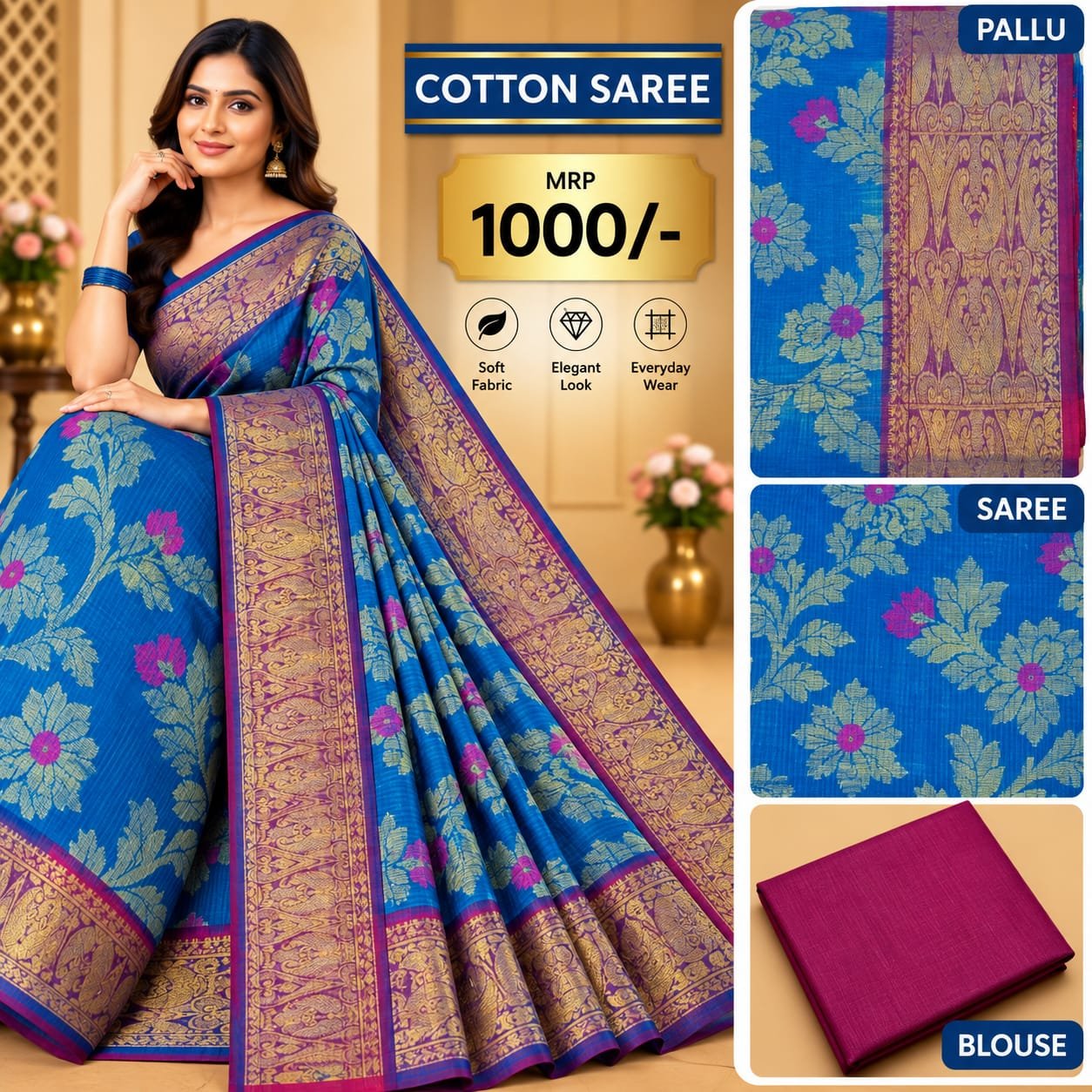 Cotton saree - Image 4