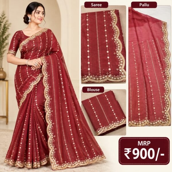 Designer work saree