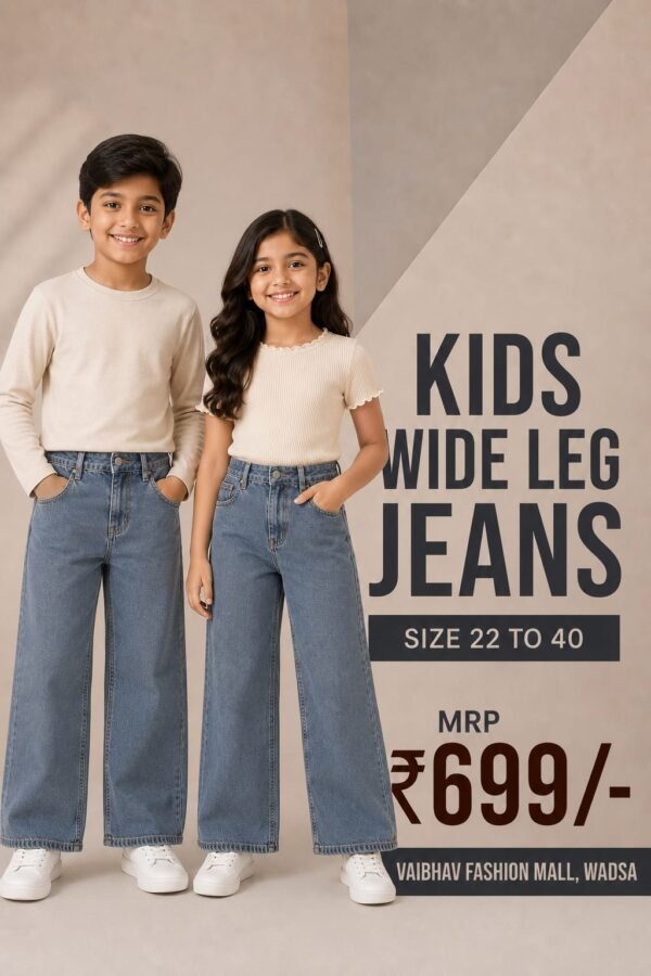 Kids wide leg jeans