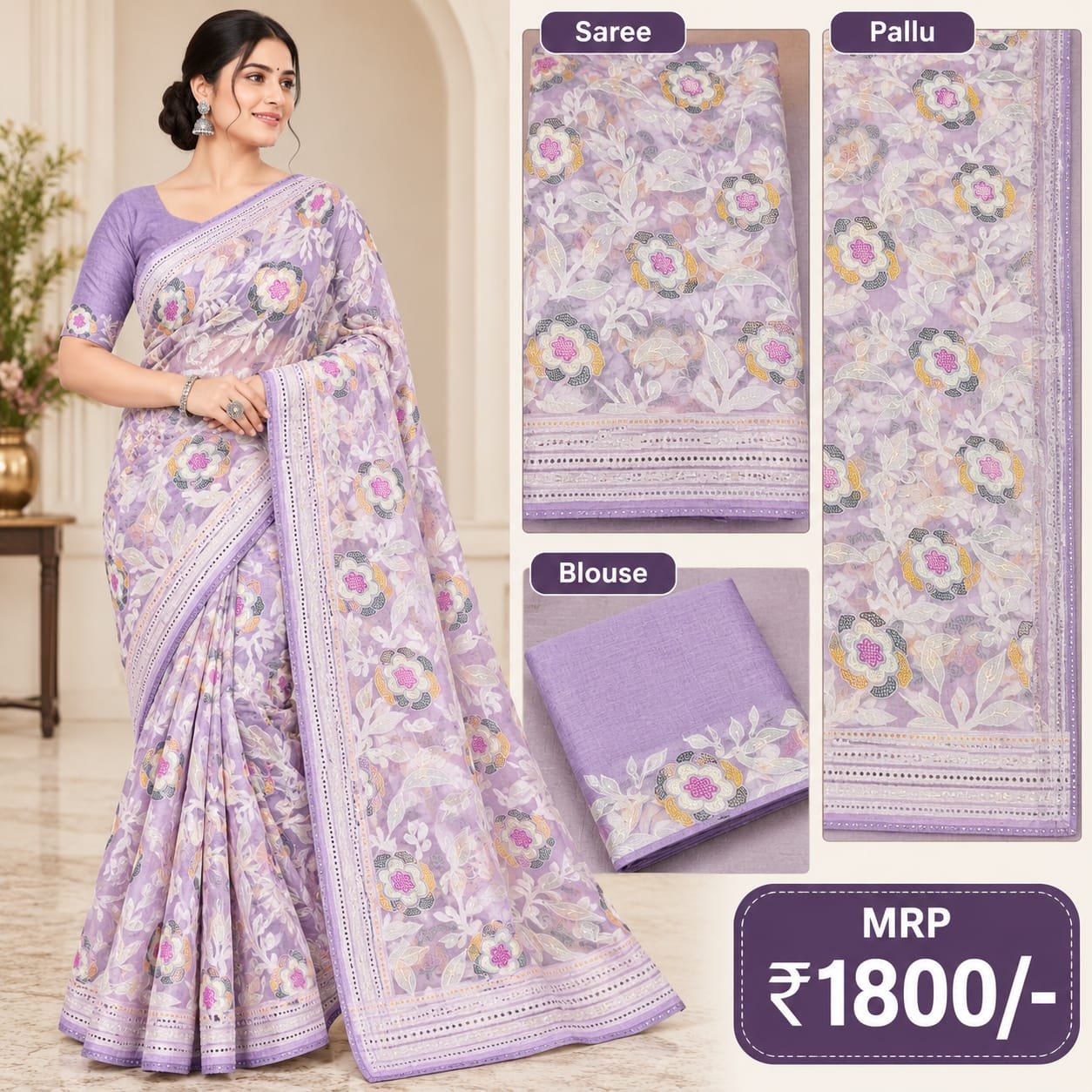 Organza saree