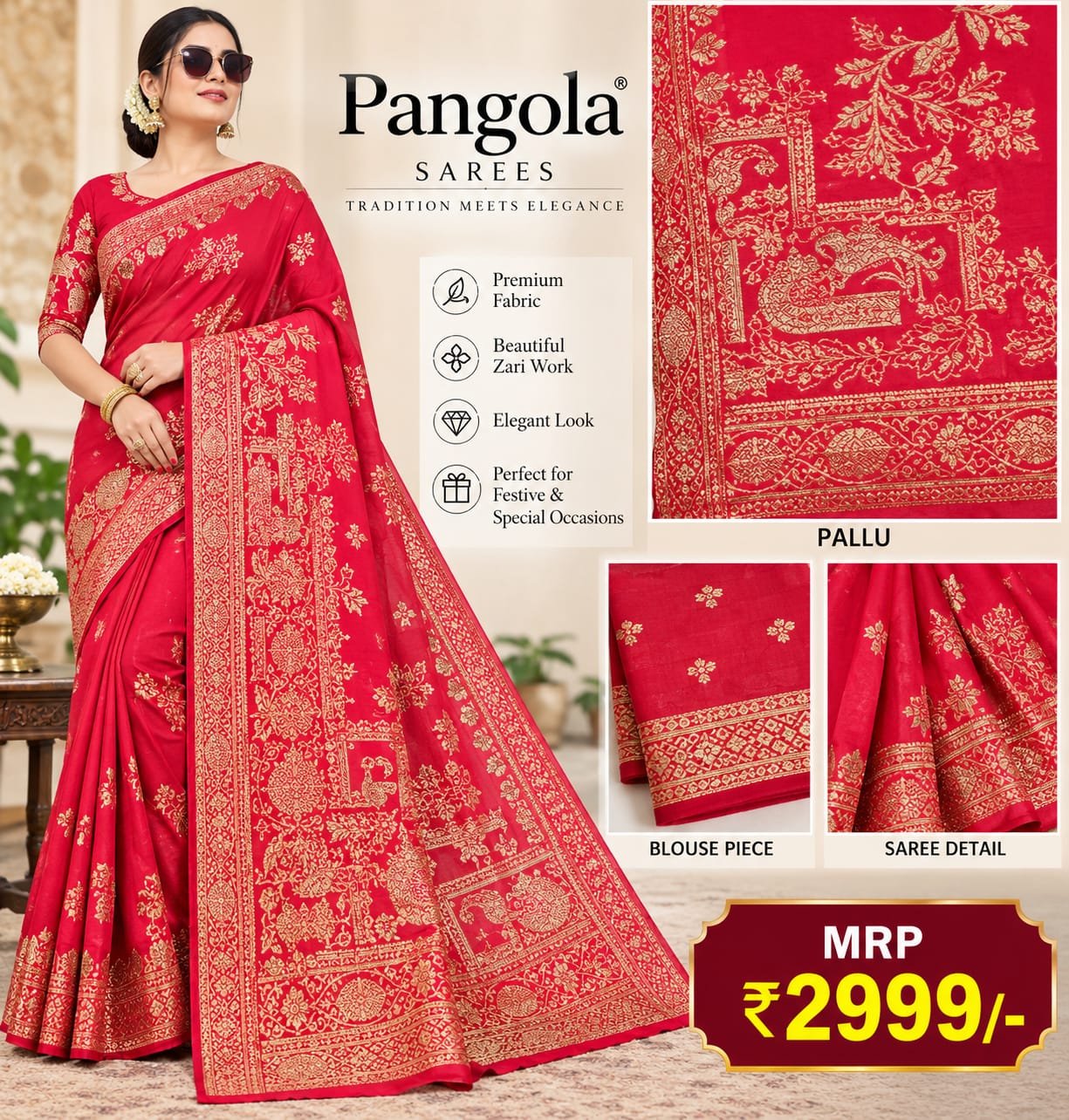 Pangola saree - Image 3