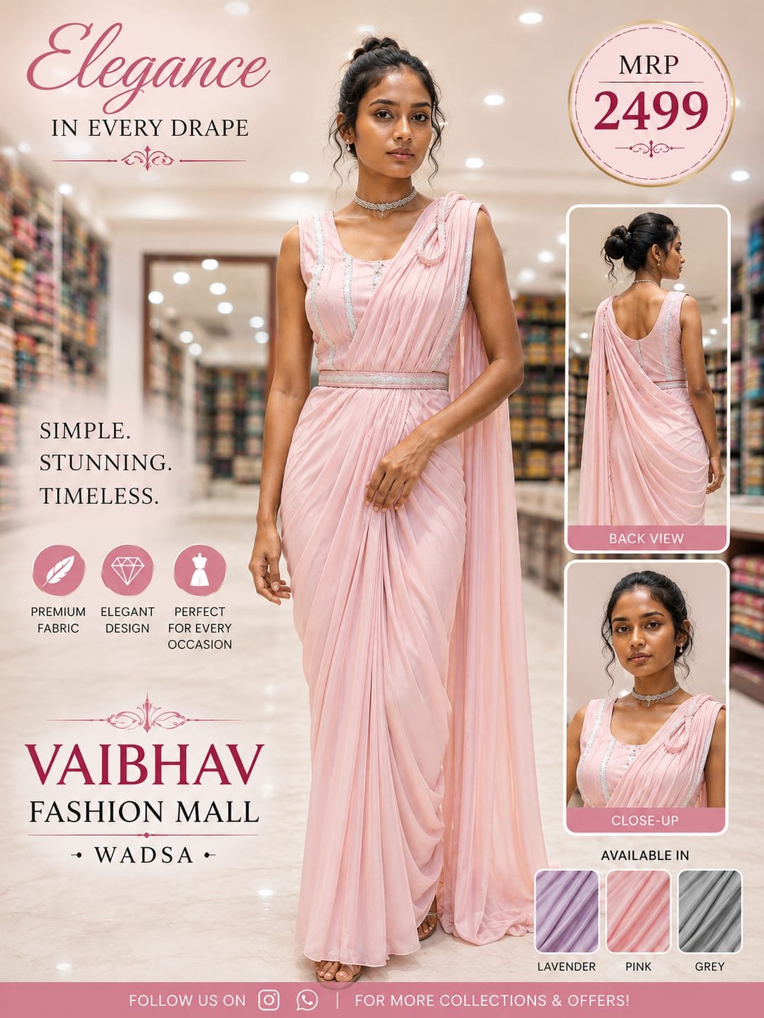 Ready wear saree