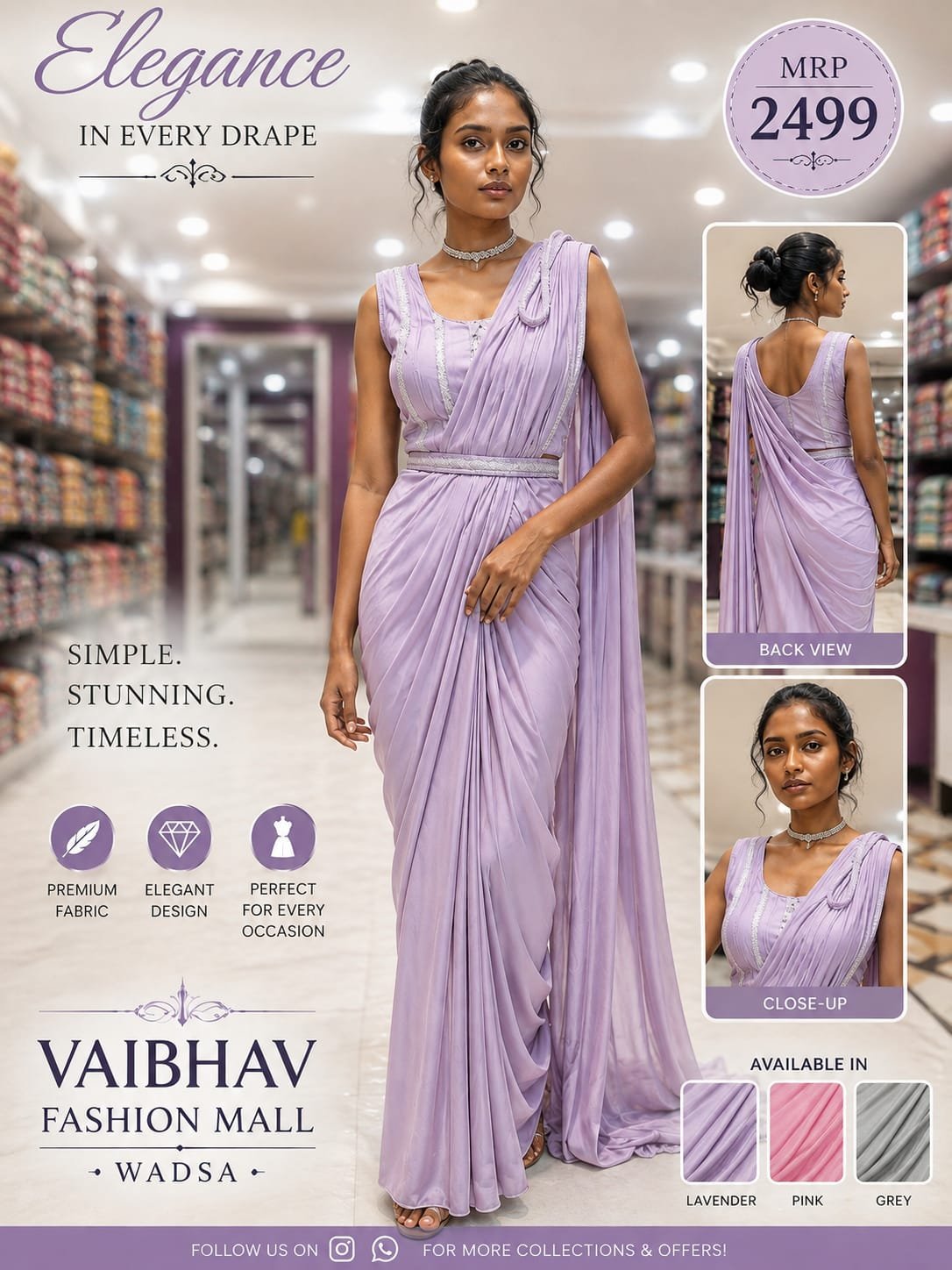 Ready wear saree - Image 2