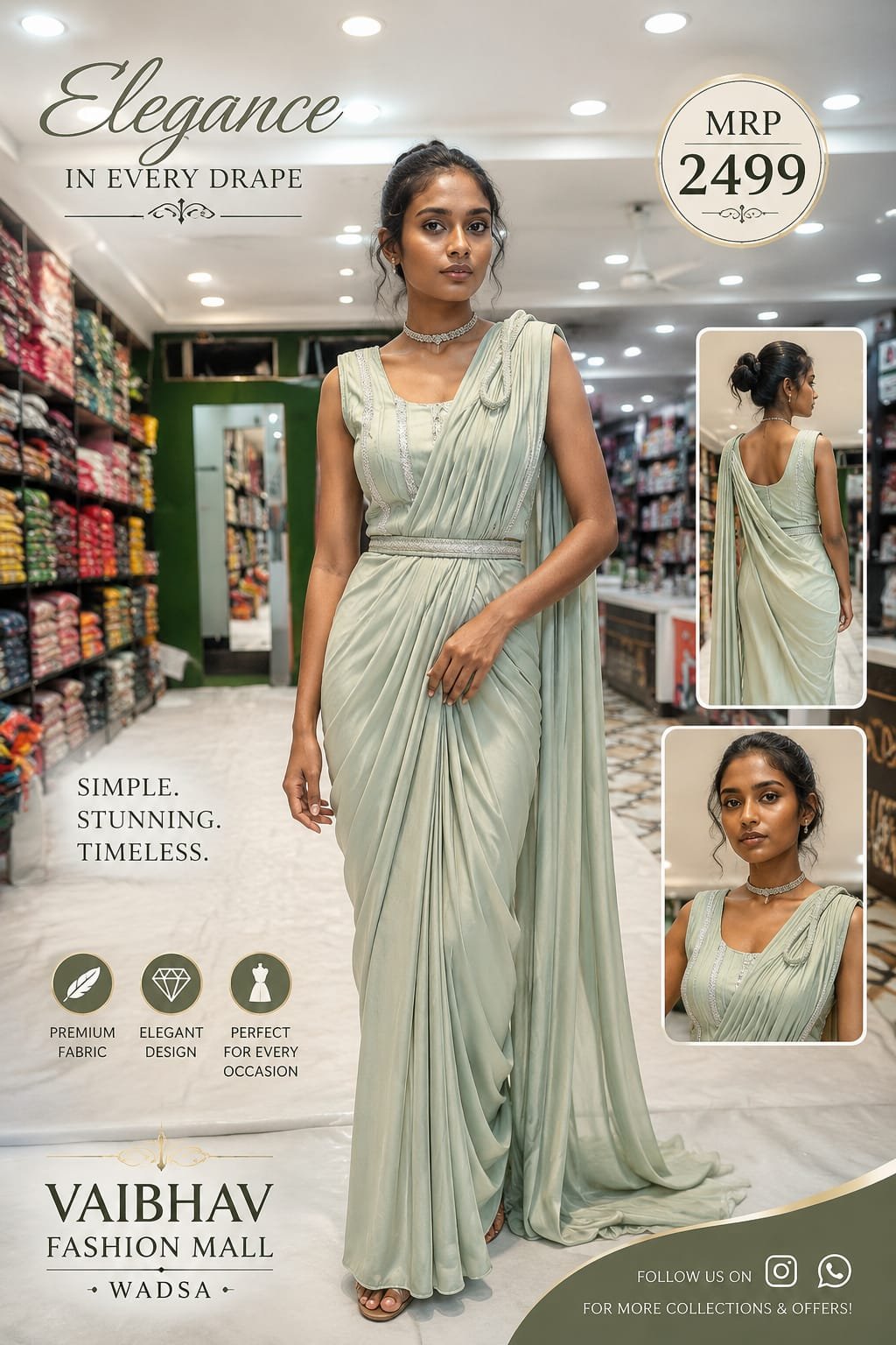 Ready wear saree - Image 2
