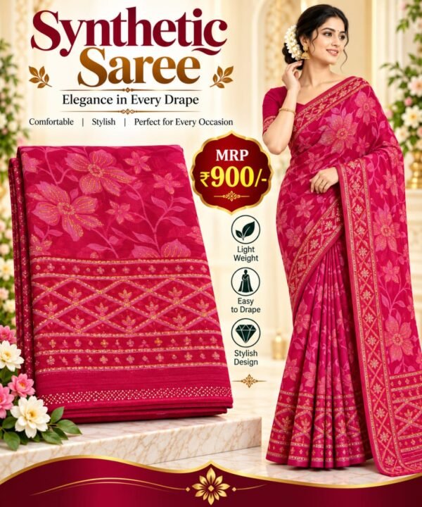 Synthetic saree