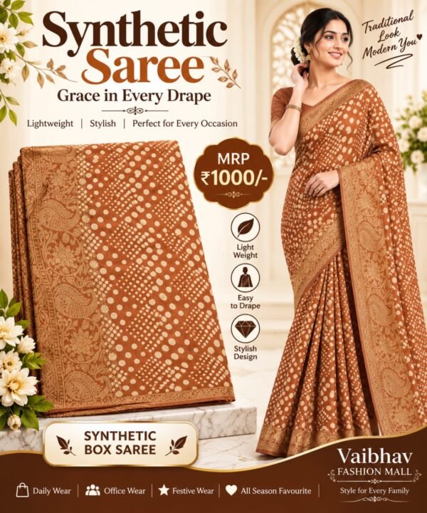 Synthetic saree