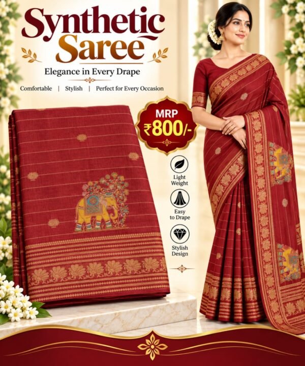 Synthetic saree