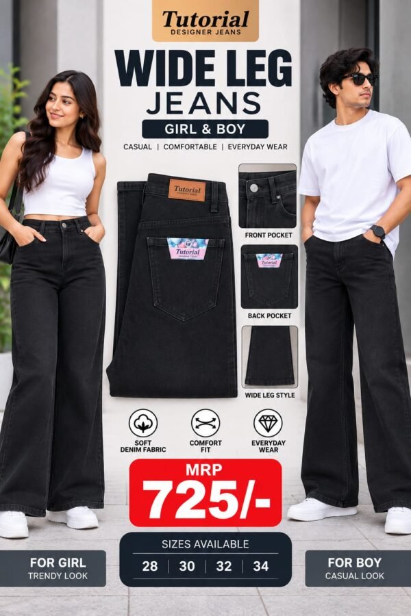 Wide leg jeans