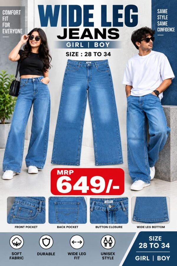 Wide leg jeans